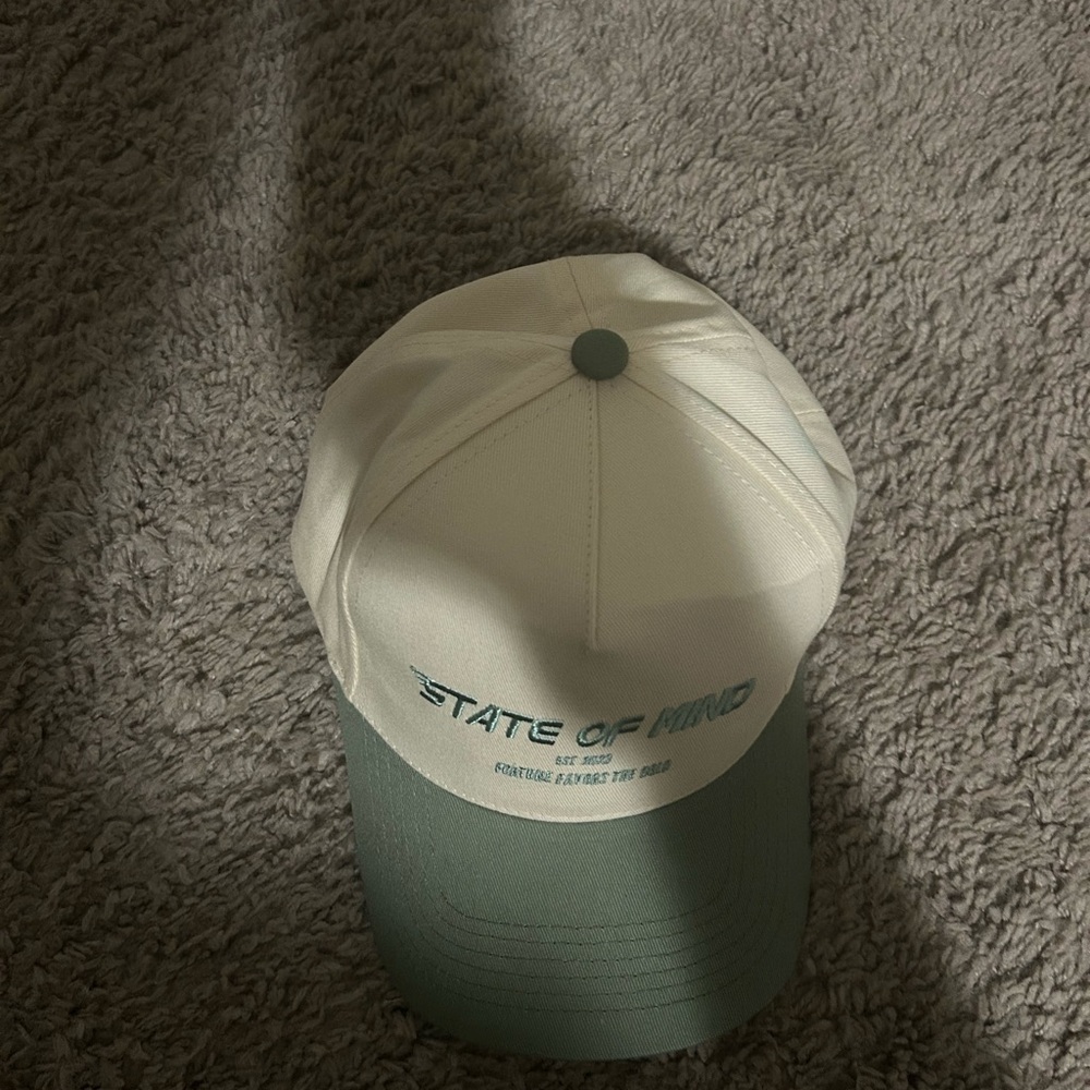 Cream and Green sports hat